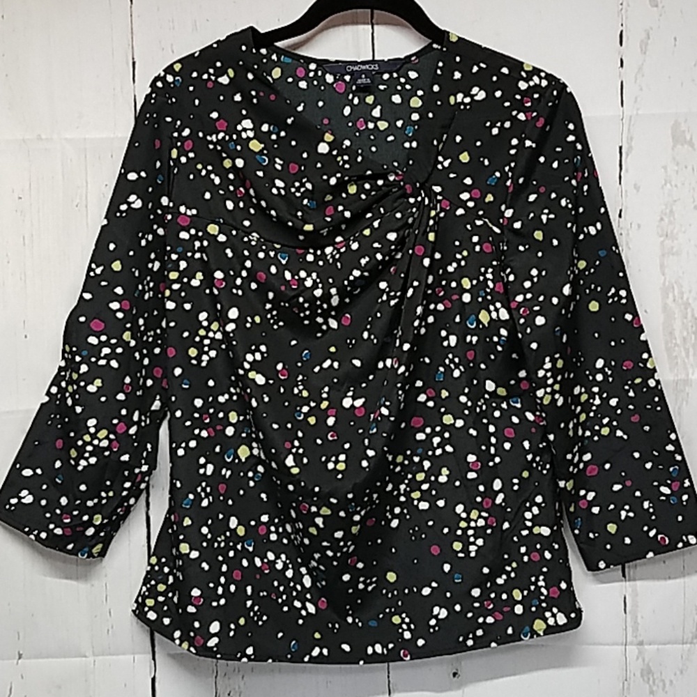 Chadwicks blouse size 6 with color dots